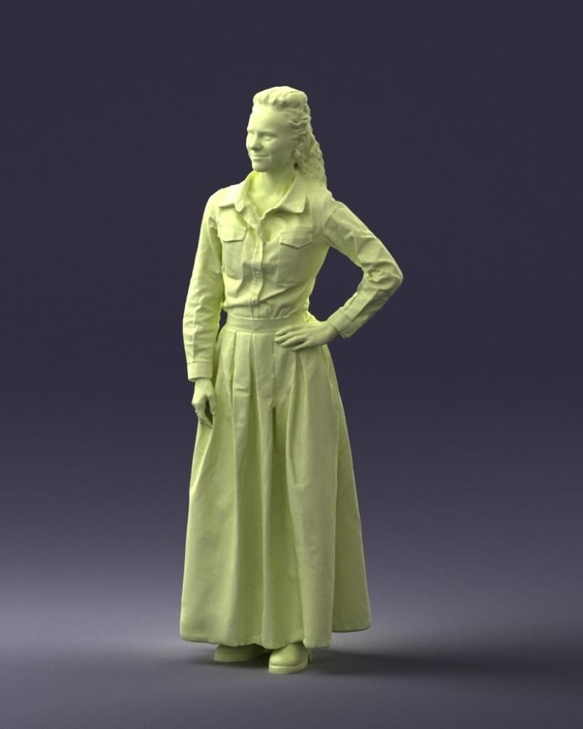 Female In Long Denham Dress Figure