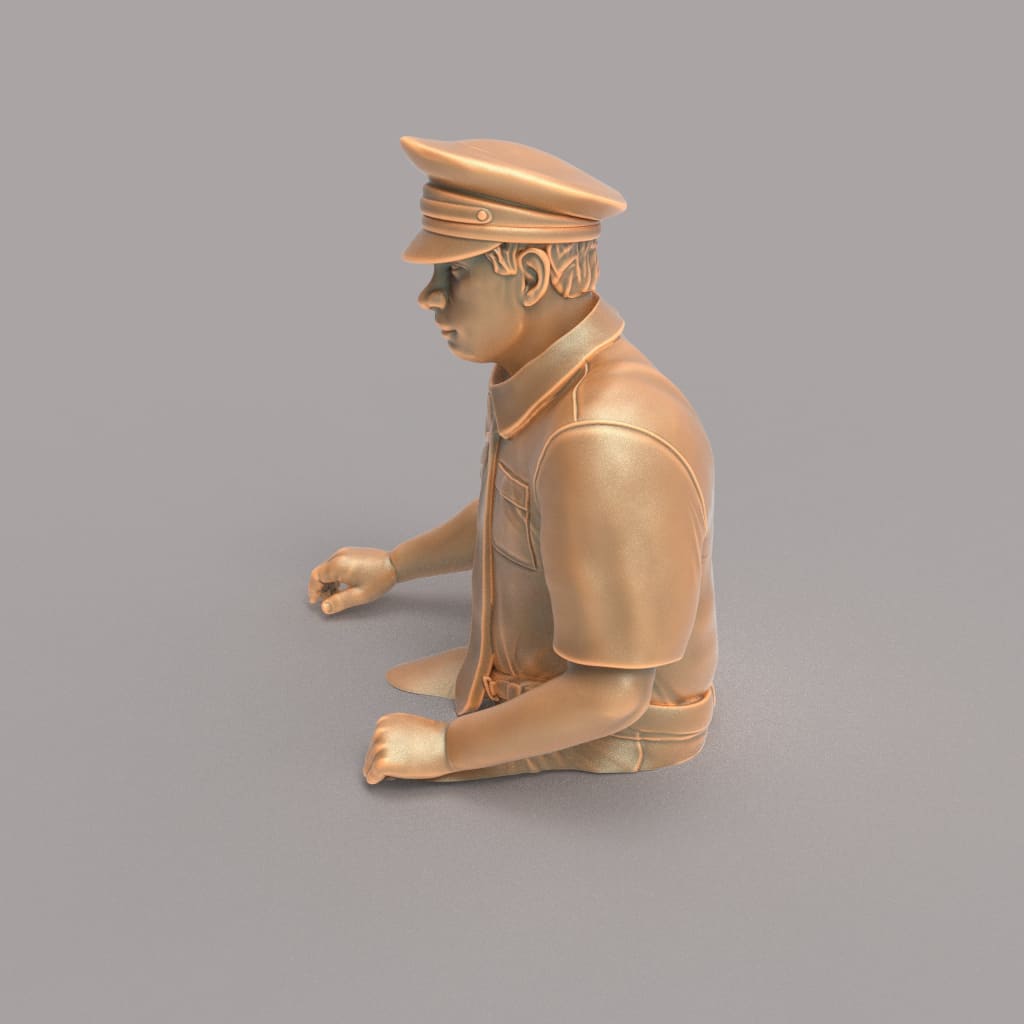 MM160BC Male Bus/Train Driver Cut at Waist Figure