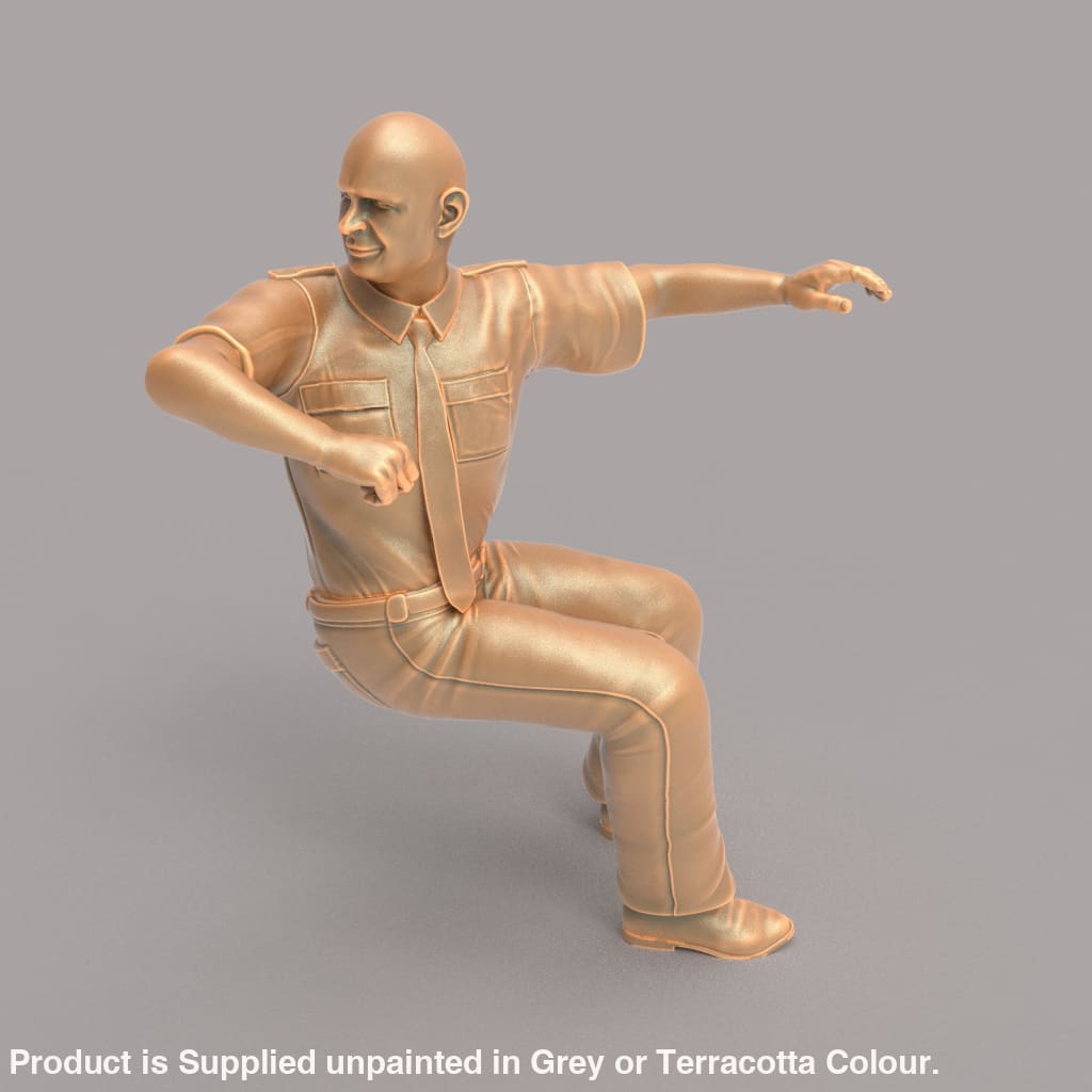 MM160C Male Bus/Train Driver Looking Back No Hat Figure