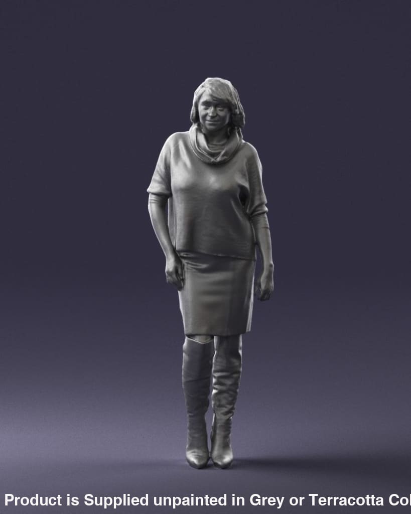 Female In Skirt And Wearing Long Boots Figure