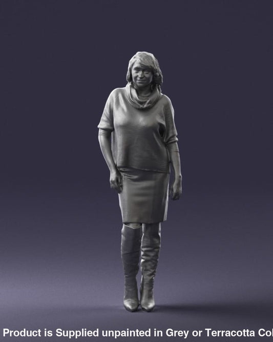 Female In Skirt And Wearing Long Boots Figure