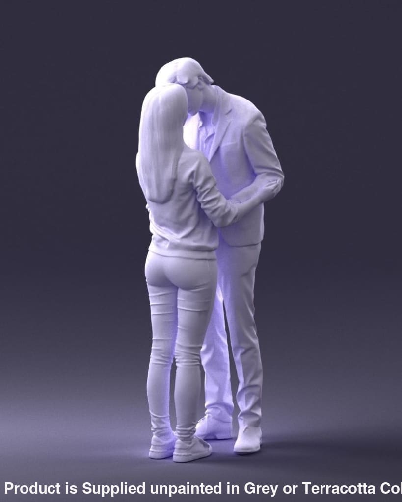 Young Teenagers Kissing Figure