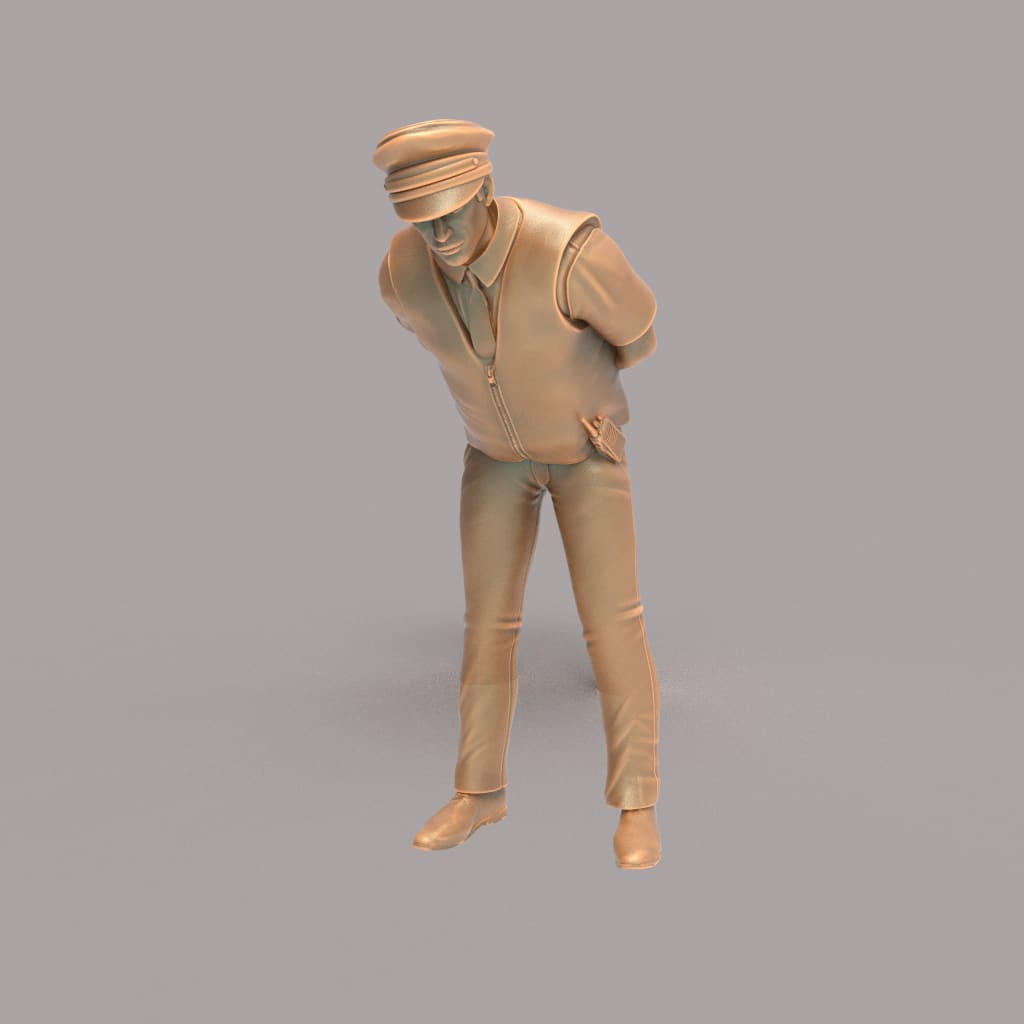 MM173 Traffic Policeman/Security Guard Leaning Over Figure