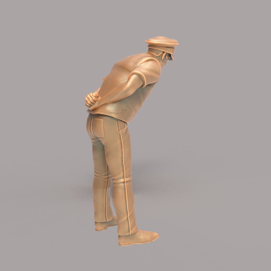 MM173 Traffic Policeman/Security Guard Leaning Over Figure