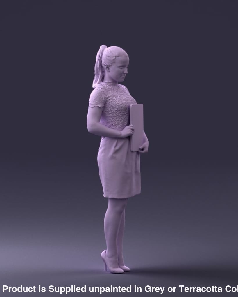 Young Female Office Worker/receptionist With Notice Board Figure