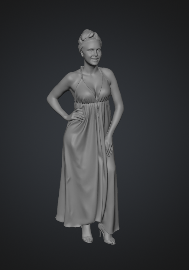 MM177 Female in Evening Dress