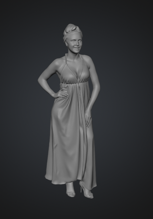 MM177 Female in Evening Dress