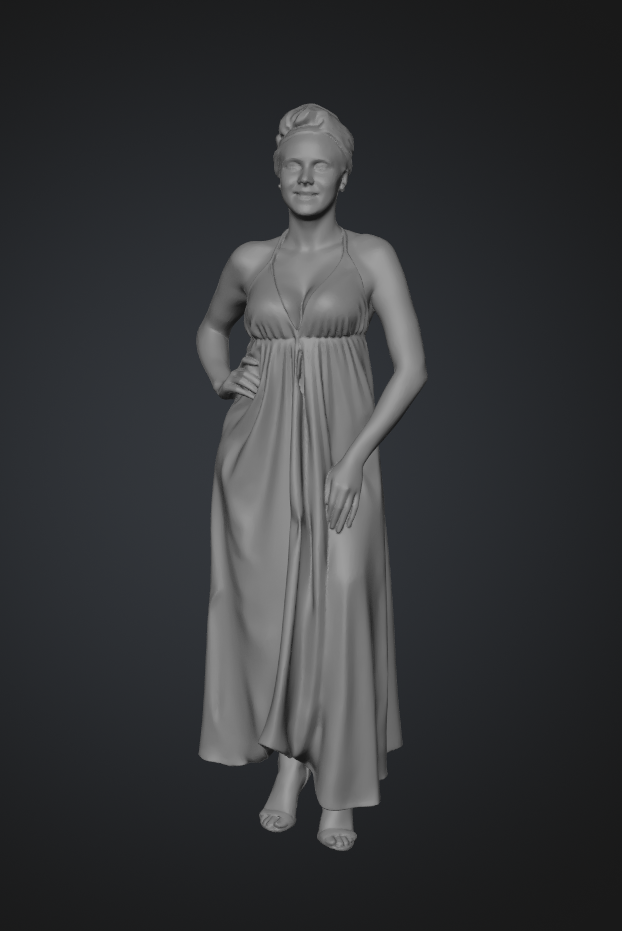MM177 Female in Evening Dress