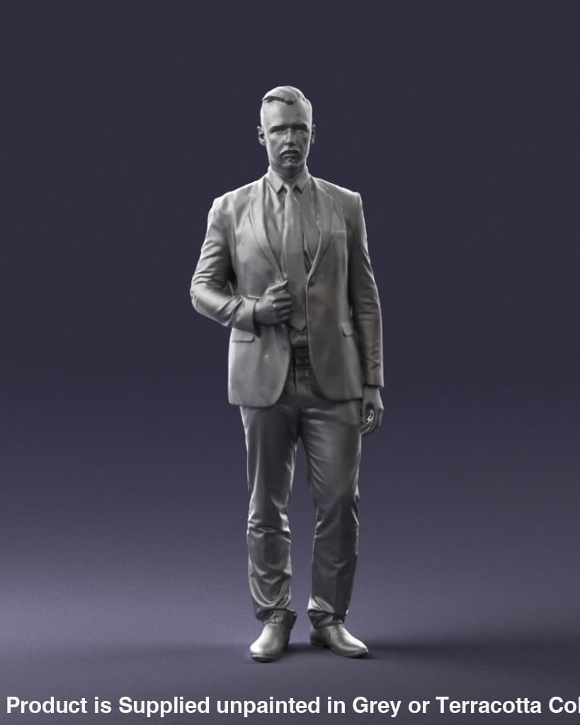 Male Bouncer/commuter In Smart Suit Figure