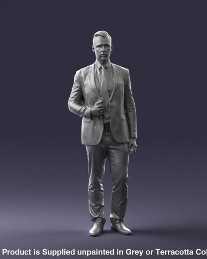 Male Bouncer/commuter In Smart Suit Figure