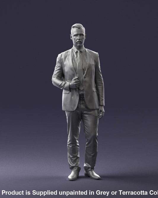 Male Bouncer/commuter In Smart Suit Figure