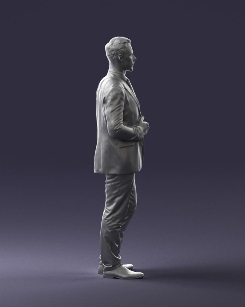 Male Bouncer/commuter In Smart Suit Figure