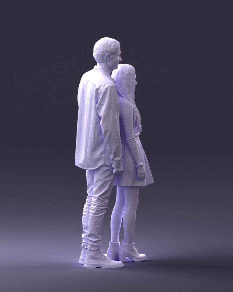 Young Teenage Couple Figure