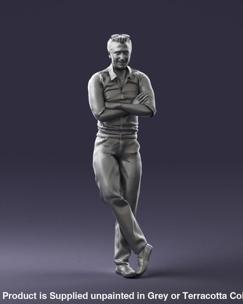 Male In Shirt Leaning Backwards Figure