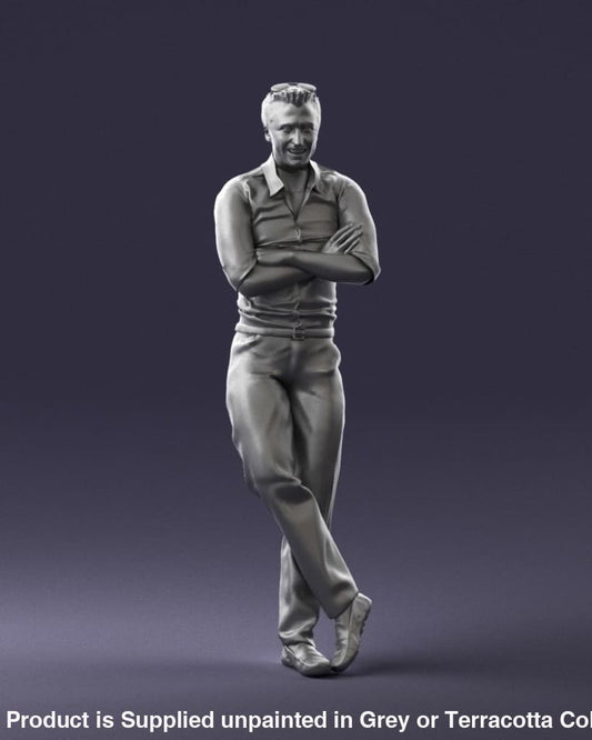 Male In Shirt Leaning Backwards Figure