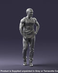 Body Builder In T-Shirt Posing Figure