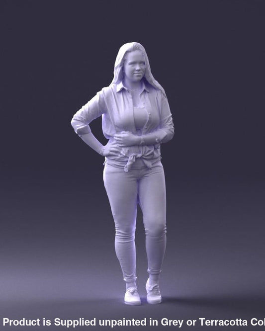 Young Teenage Girl Hand On Hip Figure