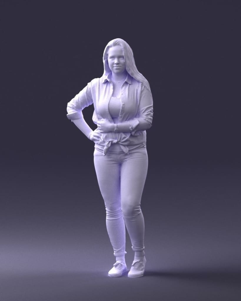 Young Teenage Girl Hand On Hip Figure