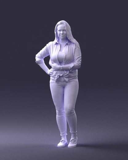 Young Teenage Girl Hand On Hip Figure