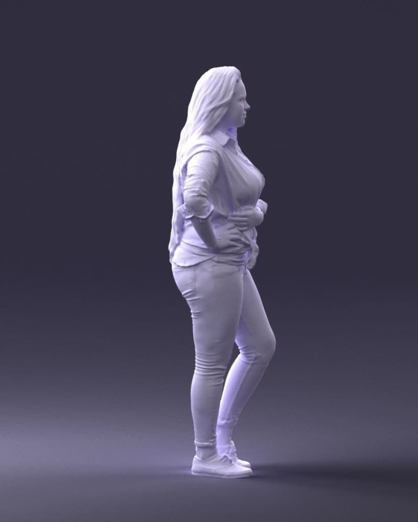 Young Teenage Girl Hand On Hip Figure