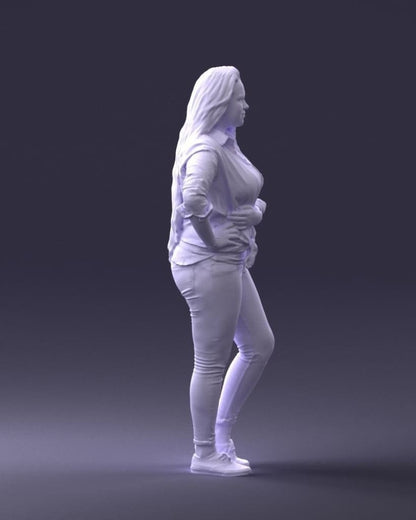Young Teenage Girl Hand On Hip Figure