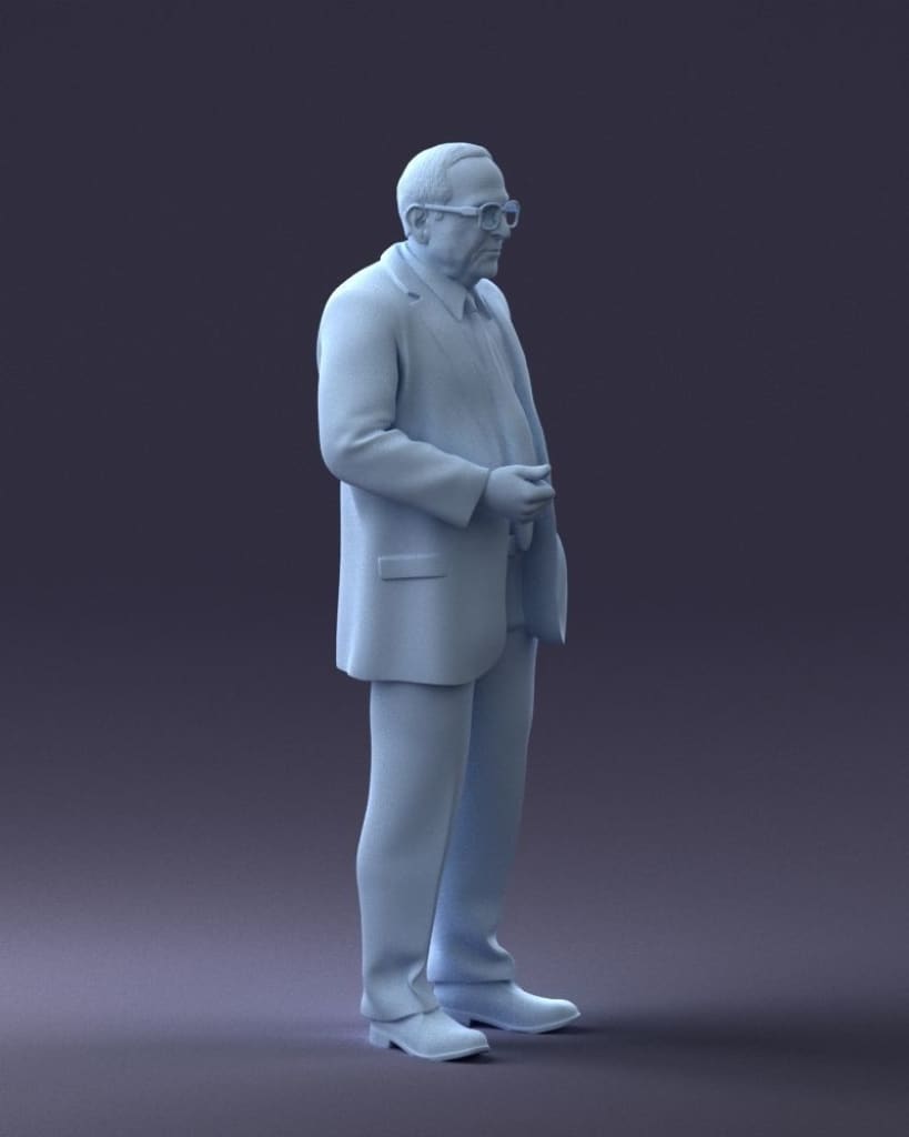 Male Pensioner In Suite Figure