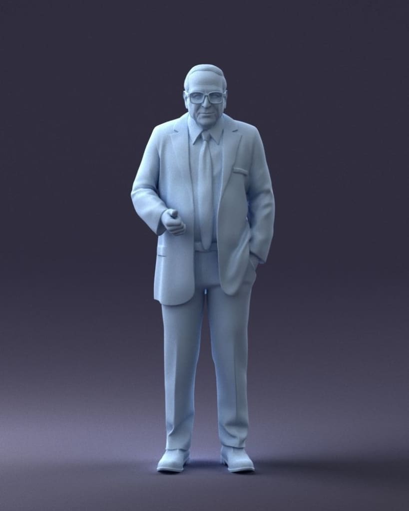 Male Pensioner In Suite Figure