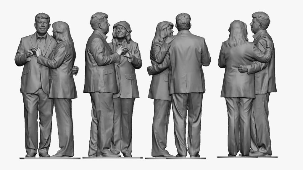 MM2040 Elderly Couple Holding Hands Figure