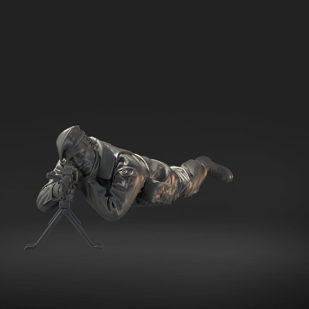 MM2054 Royal Marine prone with GPMG Figure