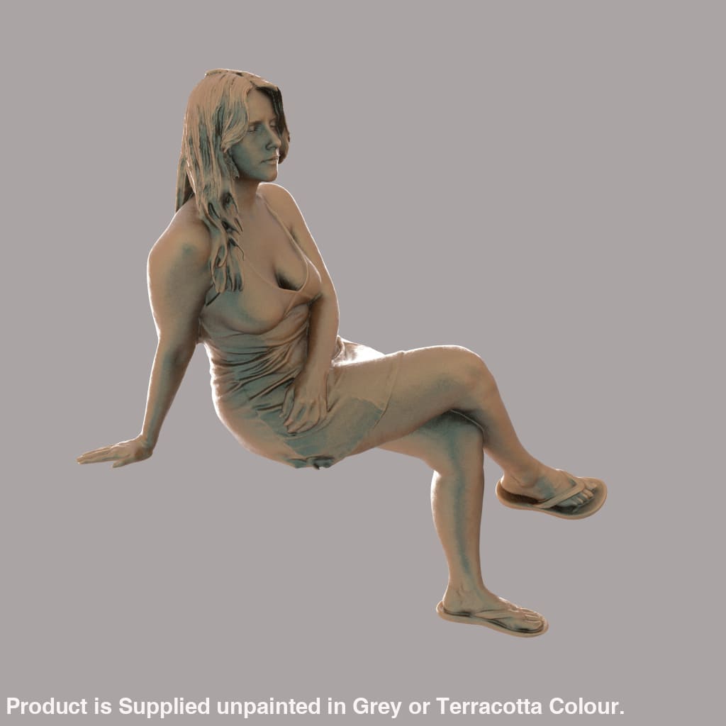 MM2062 Girl in summer dress sitting Figure