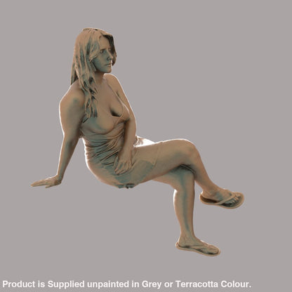 MM2062 Girl in summer dress sitting Figure