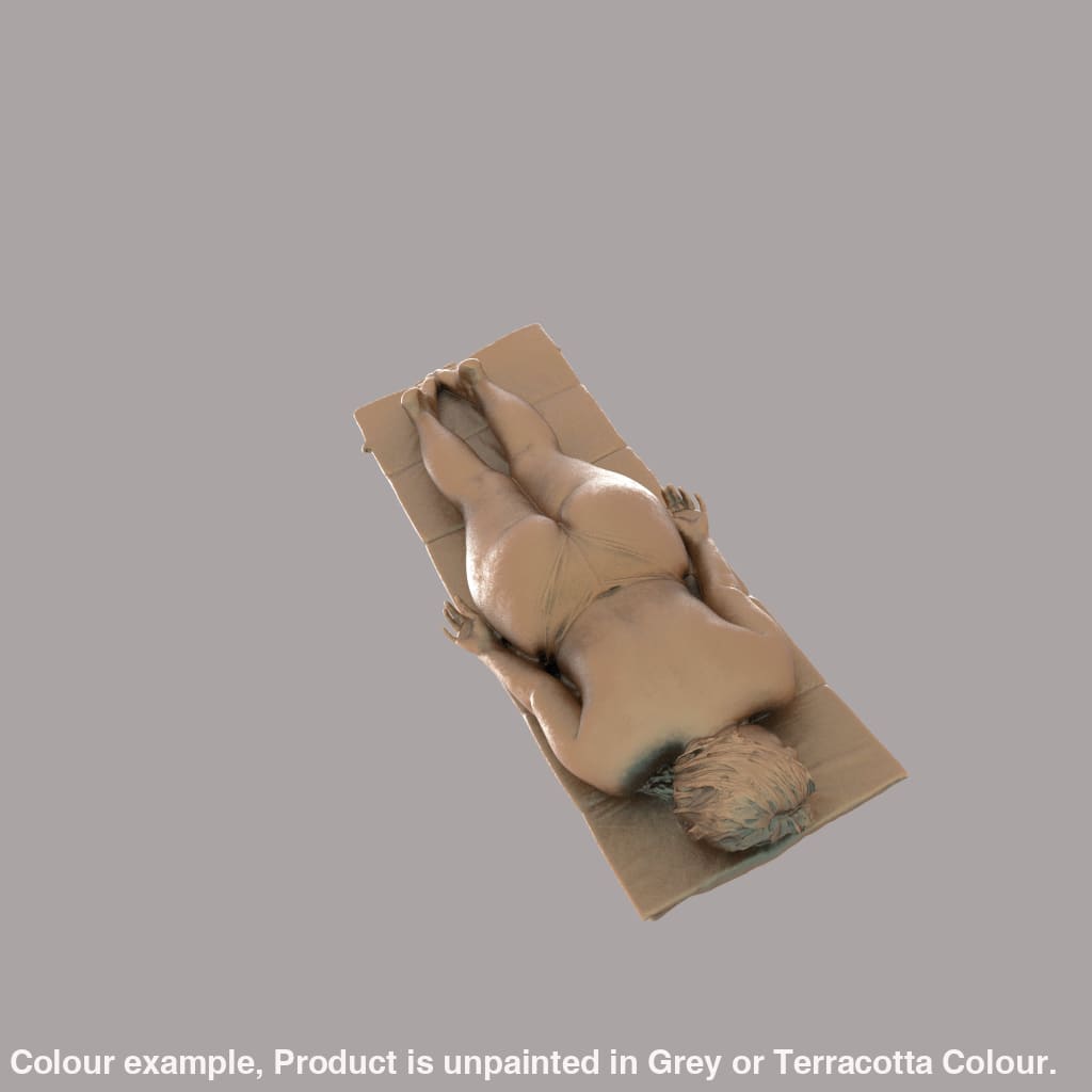 MM2063 Girl Topless on beach towel Figure