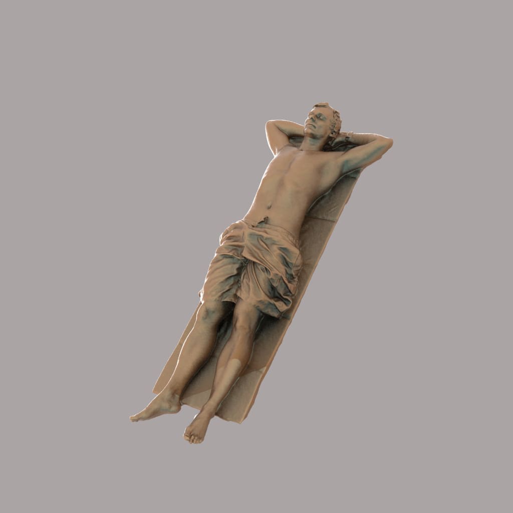 MM2064 Male on Beach Towel Figure