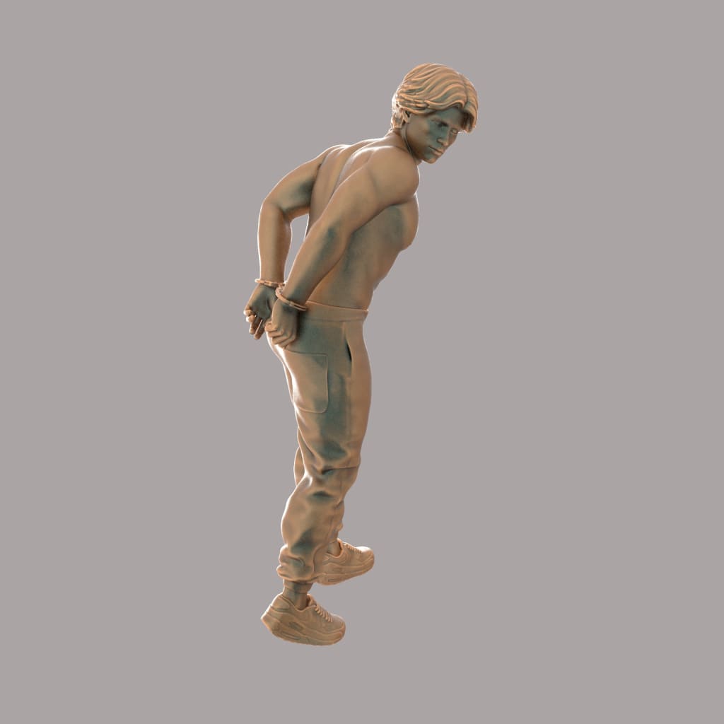 MM2067 Male in Handcuffs topless Figure
