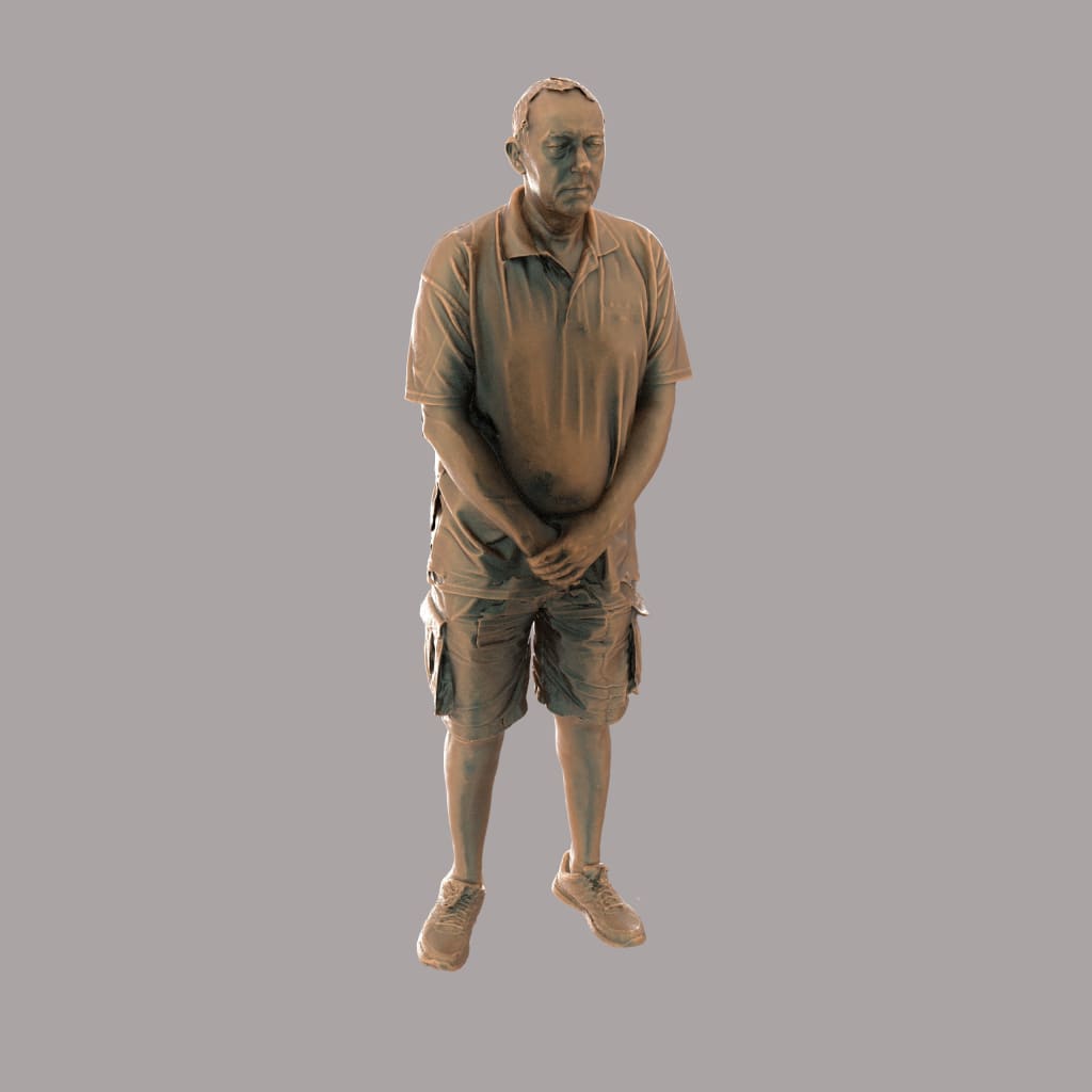 MM2069 Male Hands in Front Waiting for Bus/Train Figure