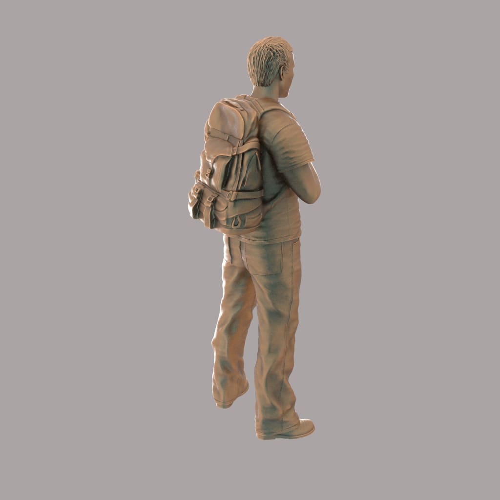 MM2070 Young Male with Rucksack Figure