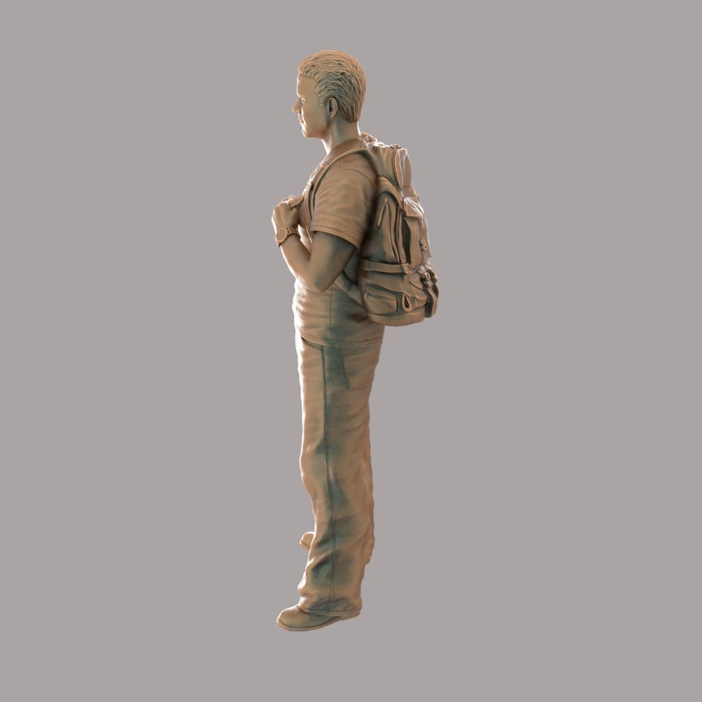 MM2070 Young Male with Rucksack Figure