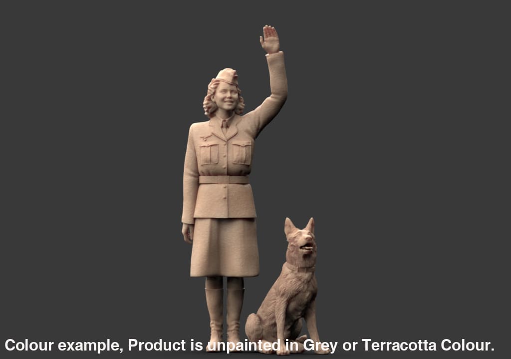 MM2074 Luftwaffe Female and Dog Figure