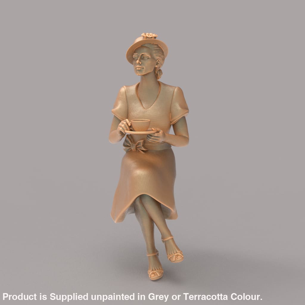 MM2086 Lady with Tea Cup Figure