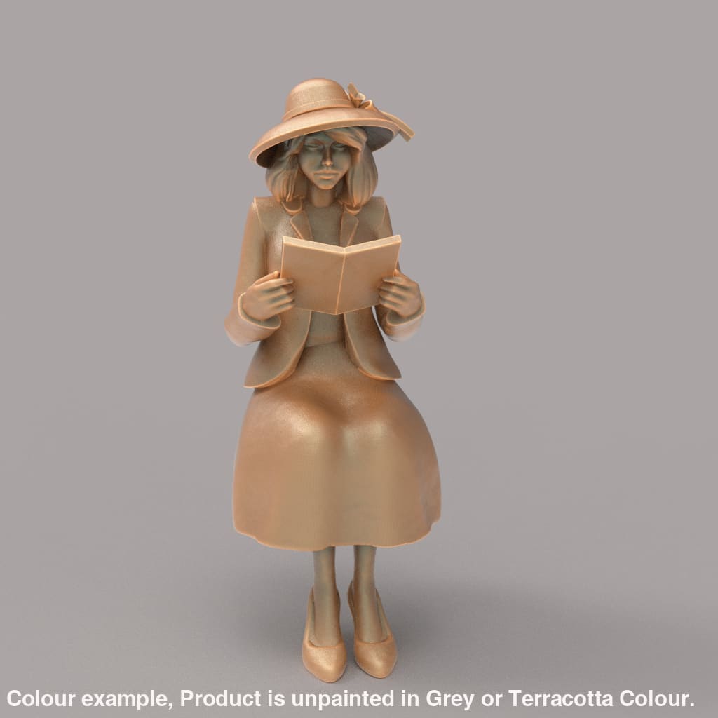 MM2087 Lady Reading Book Figure