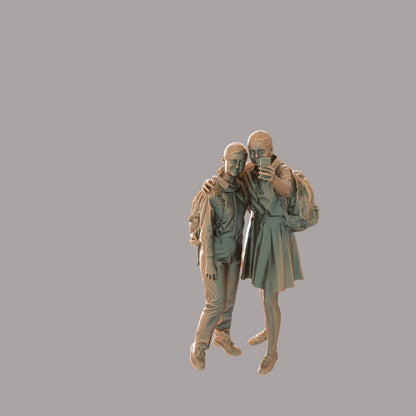 MM2102 2 School Girls selfie Figure