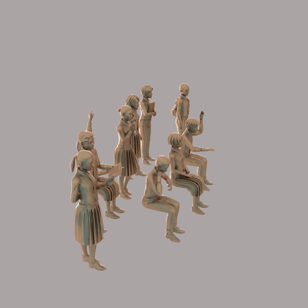MM2103 School Students Group Figure