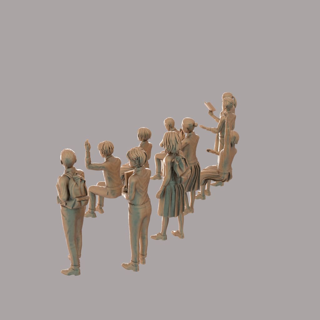 MM2103 School Students Group Figure