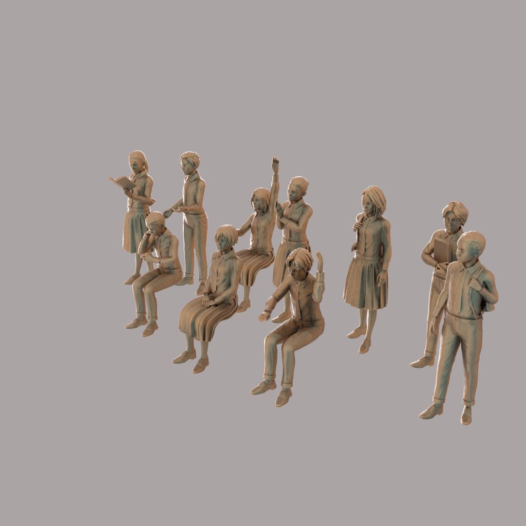MM2103 School Students Group Figure