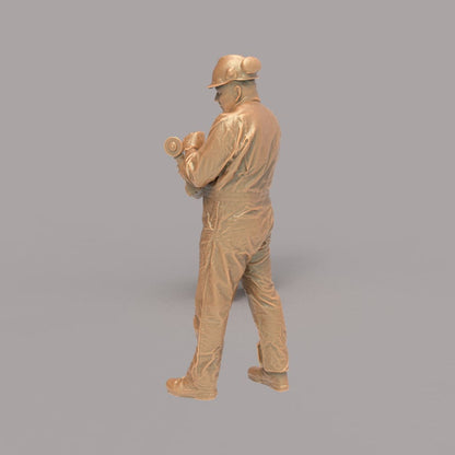 MM2106 Maintenance Worker Standing Disk Grinder Figure