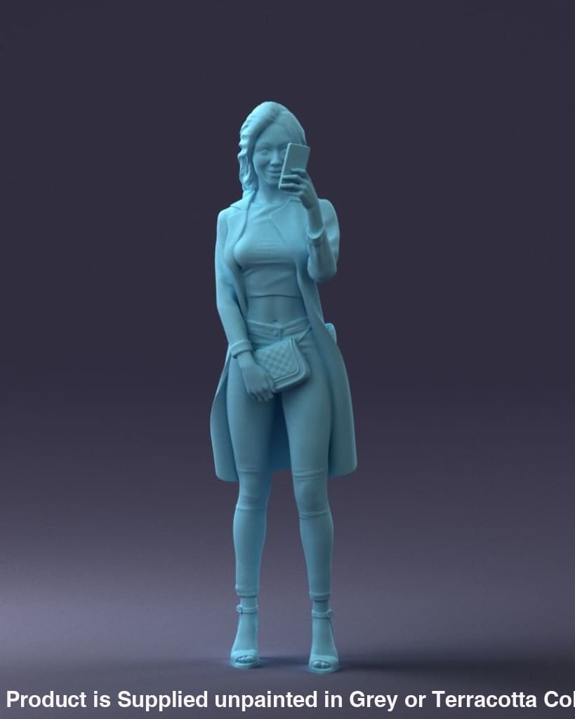 Smart Girl Taking Selfie Figure