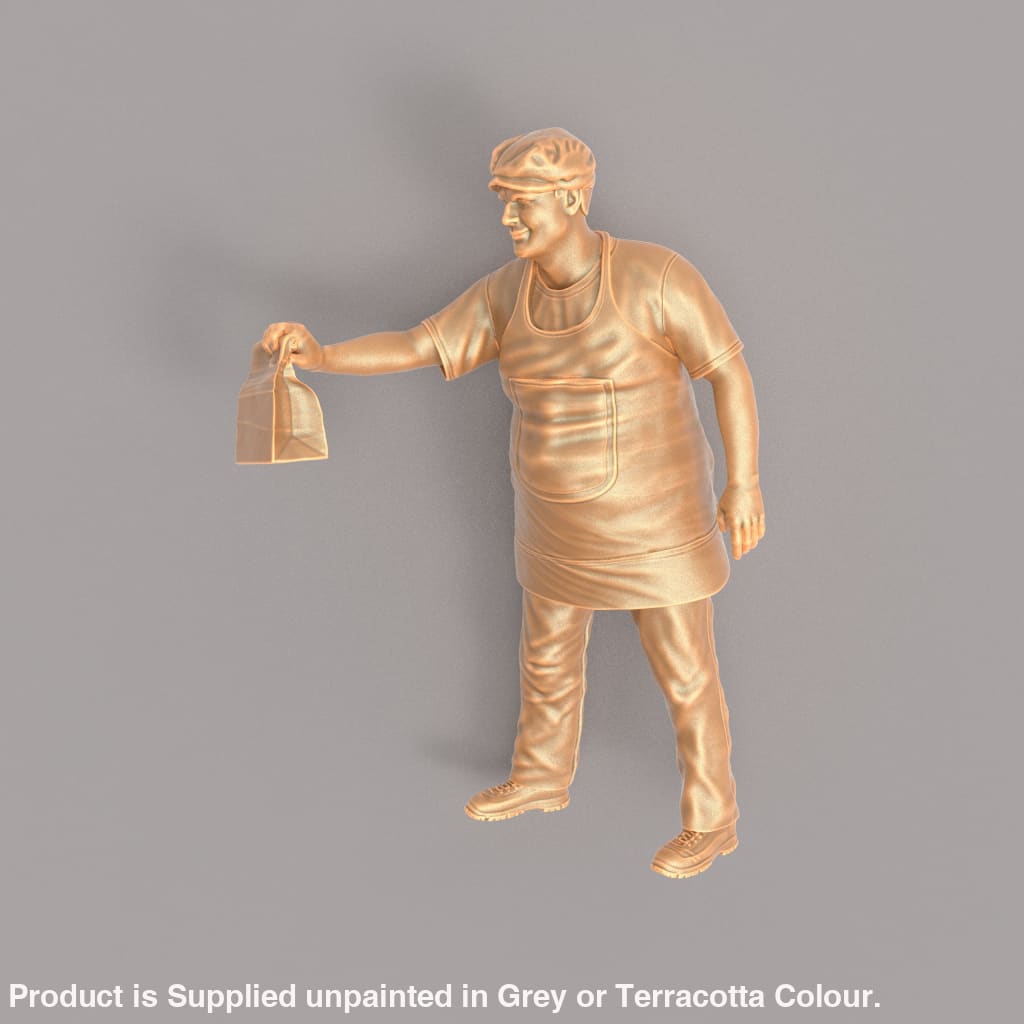 MM221 Shopkeeper with Bag and Apron 1 Figure