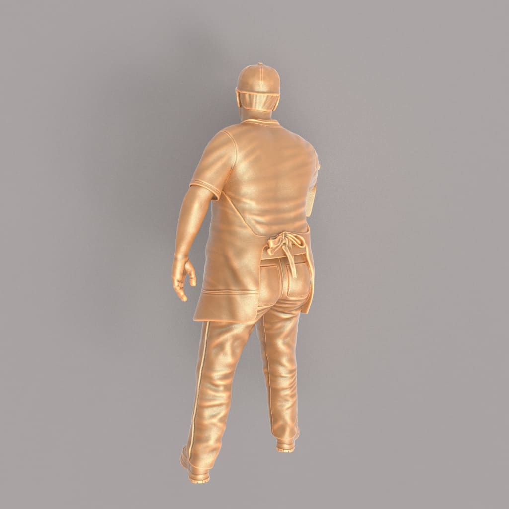 MM221 Shopkeeper with Bag and Apron 2 Figure