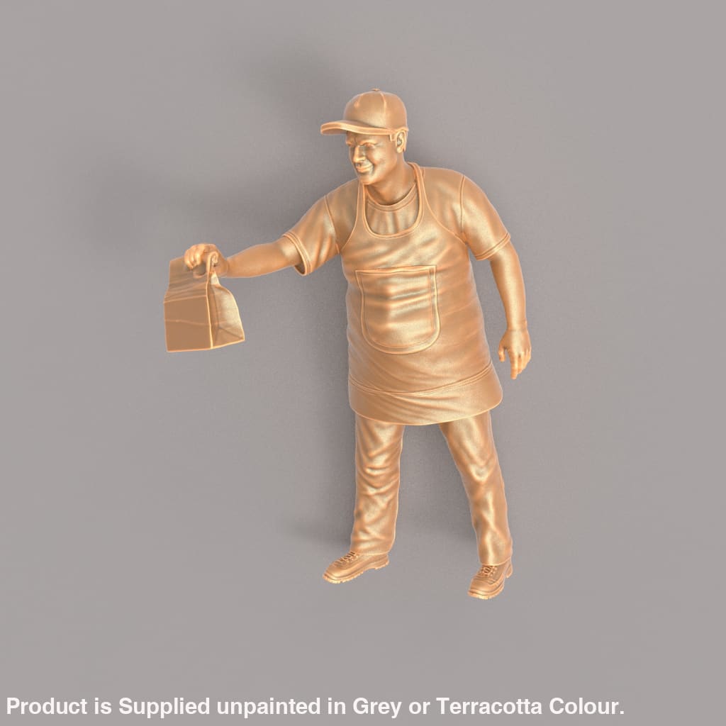 MM221 Shopkeeper with Bag and Apron 2 Figure