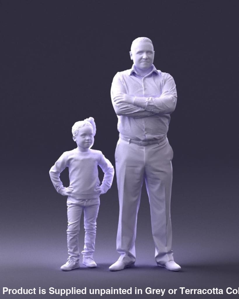 Father With Daughter Figure